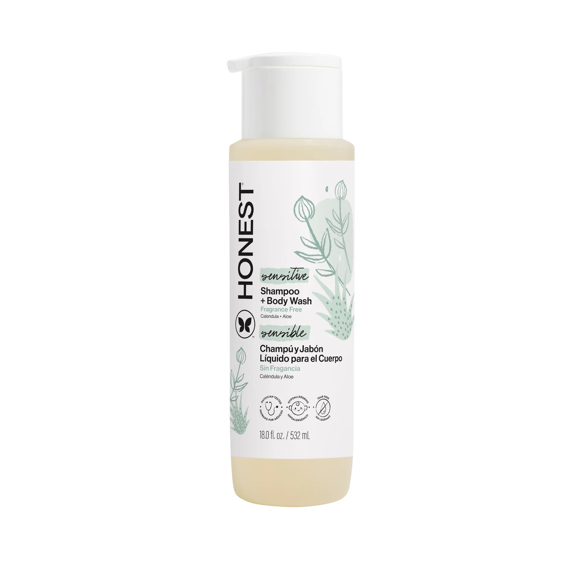 Shampoo + Body Wash, Value Size, Sensitive