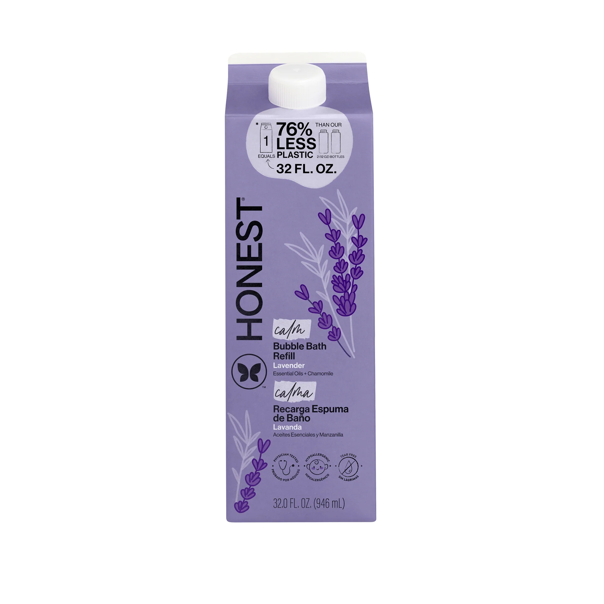 Bubble Bath, Carton Refill, Lavender